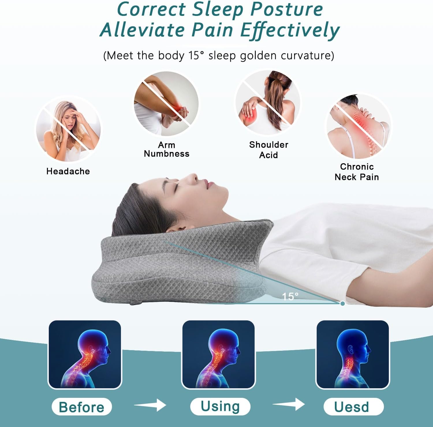 Detalle 2 de CHxxy Cervical Pillow, Queen Size