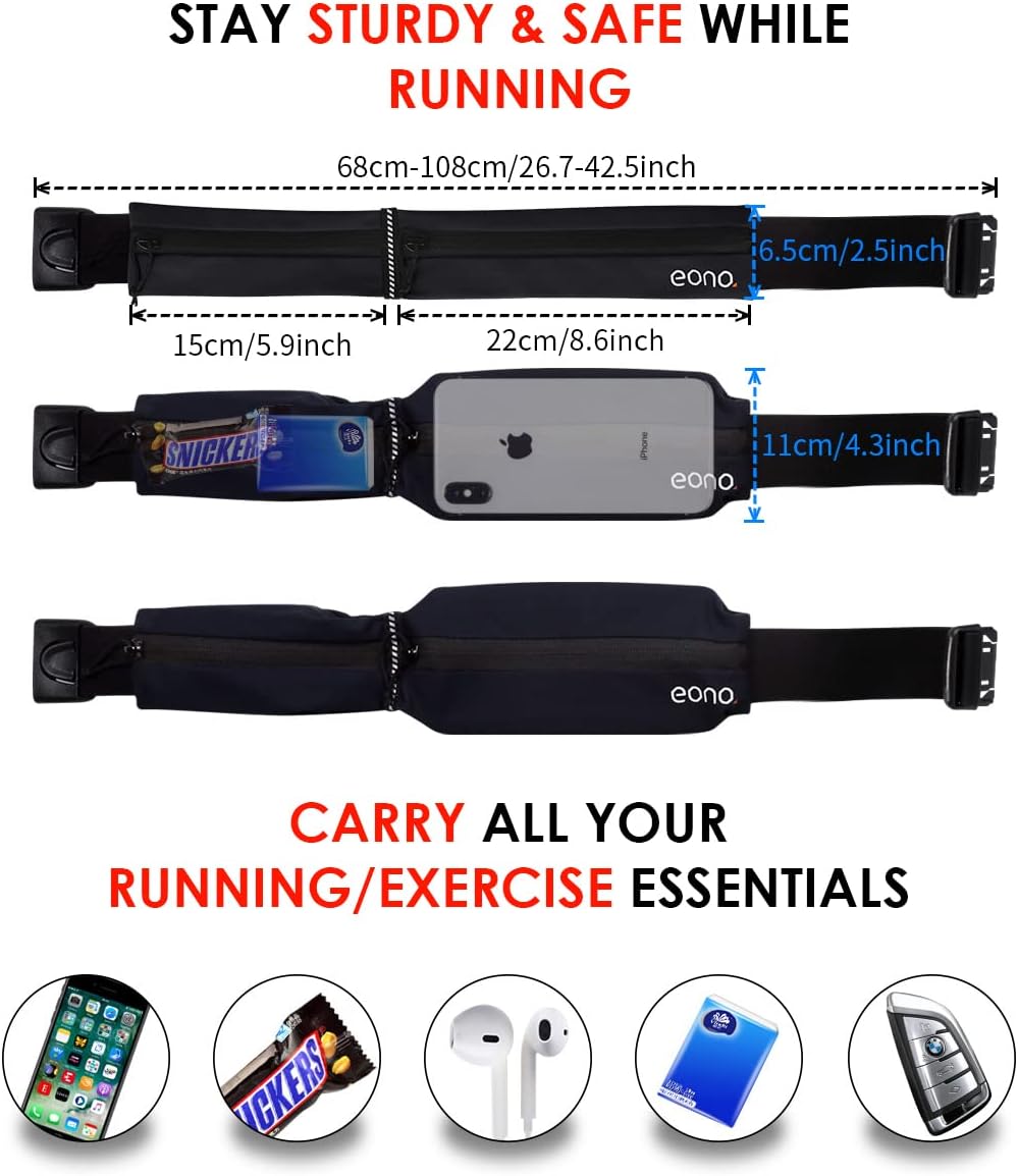 Detalle 1 de Eono running belt waist pack, water resistant