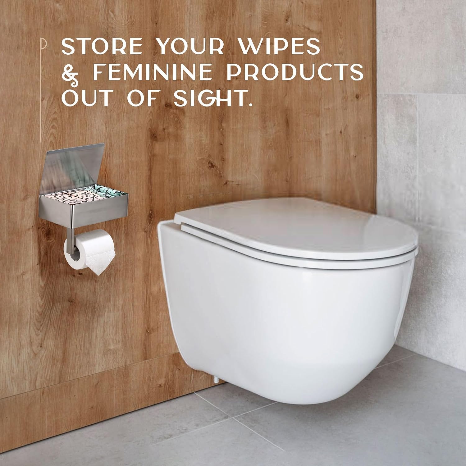 Thumbnail 6 de Day Moon Designs 0U-IXBR-DOSP Toilet Paper Holder with Shelf, Brushed Nickel