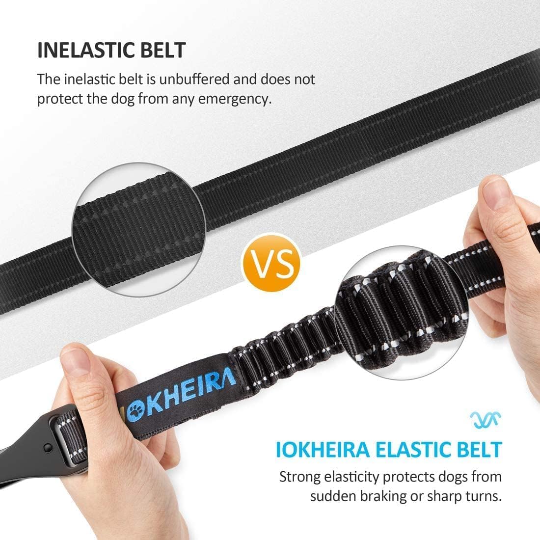Detalle 2 de IOKHEIRA Hunde Sicherheitsgurt Auto 50–80 cm