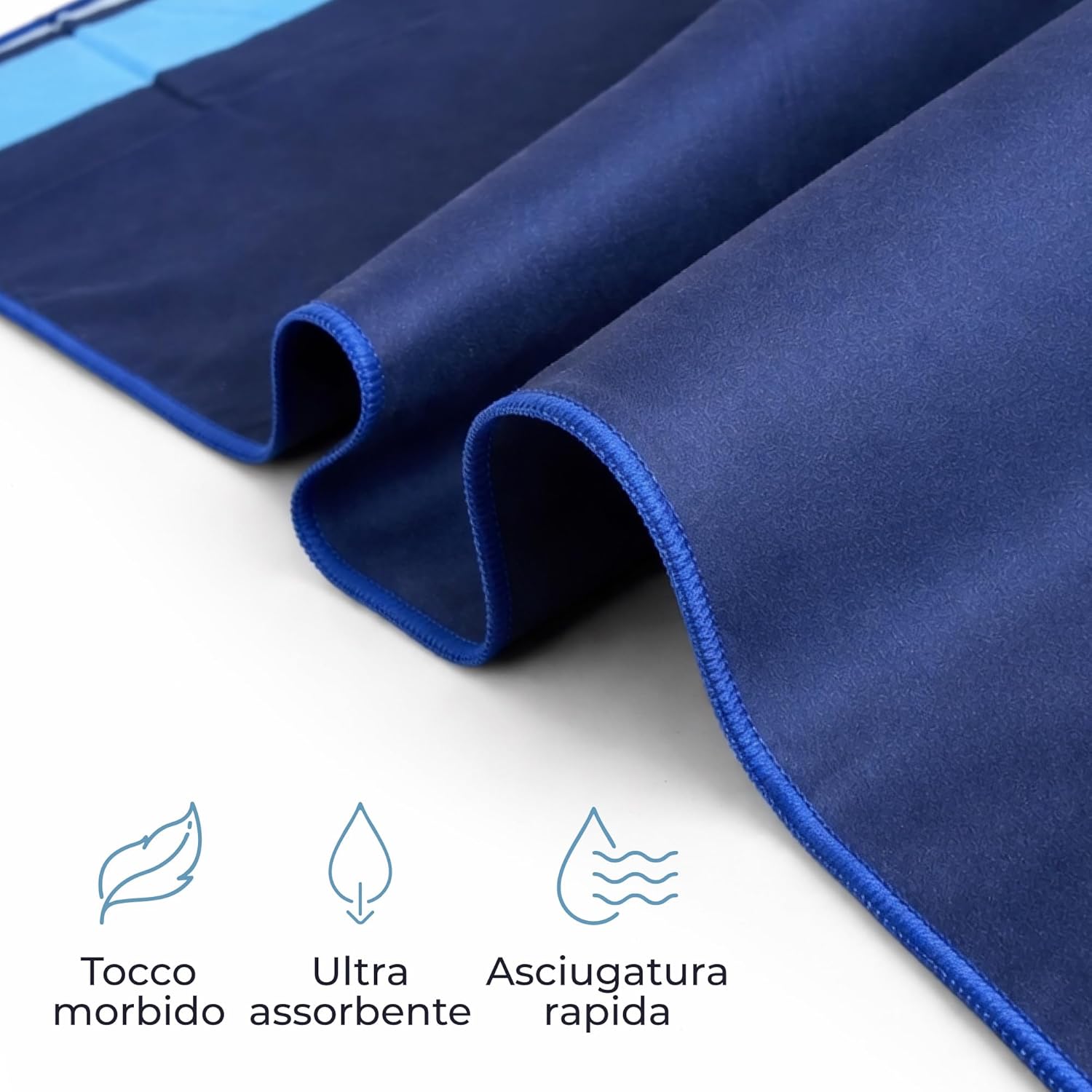 Detalle 2 de Zenacross Telo Mare Microfibra 180x90 cm: asciugatura rapida, design versatile e compatto