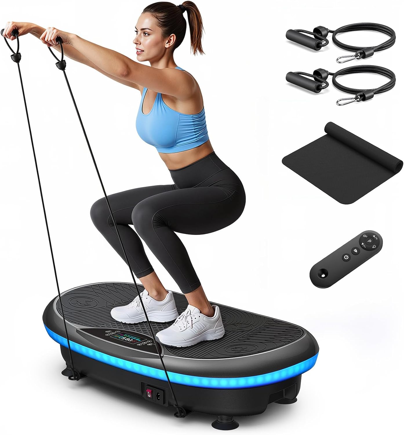 Detalle de MERACH 4D Vibration Plate: Full‑Body Toning at Home