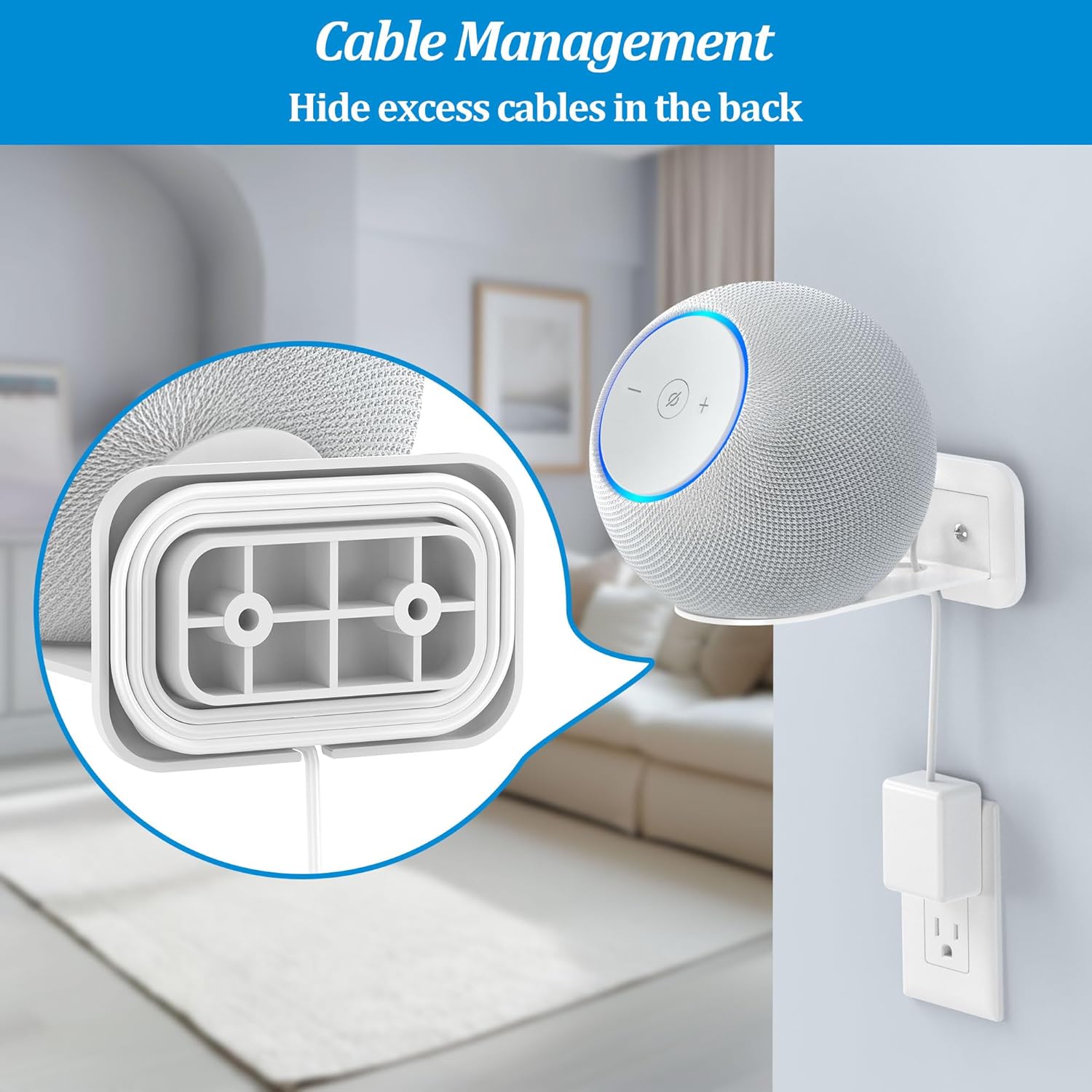 Thumbnail 2 de PlusAcc Wall Mount for Studio & Era 100 – Space-Saving Metal Bracket with Cable Management