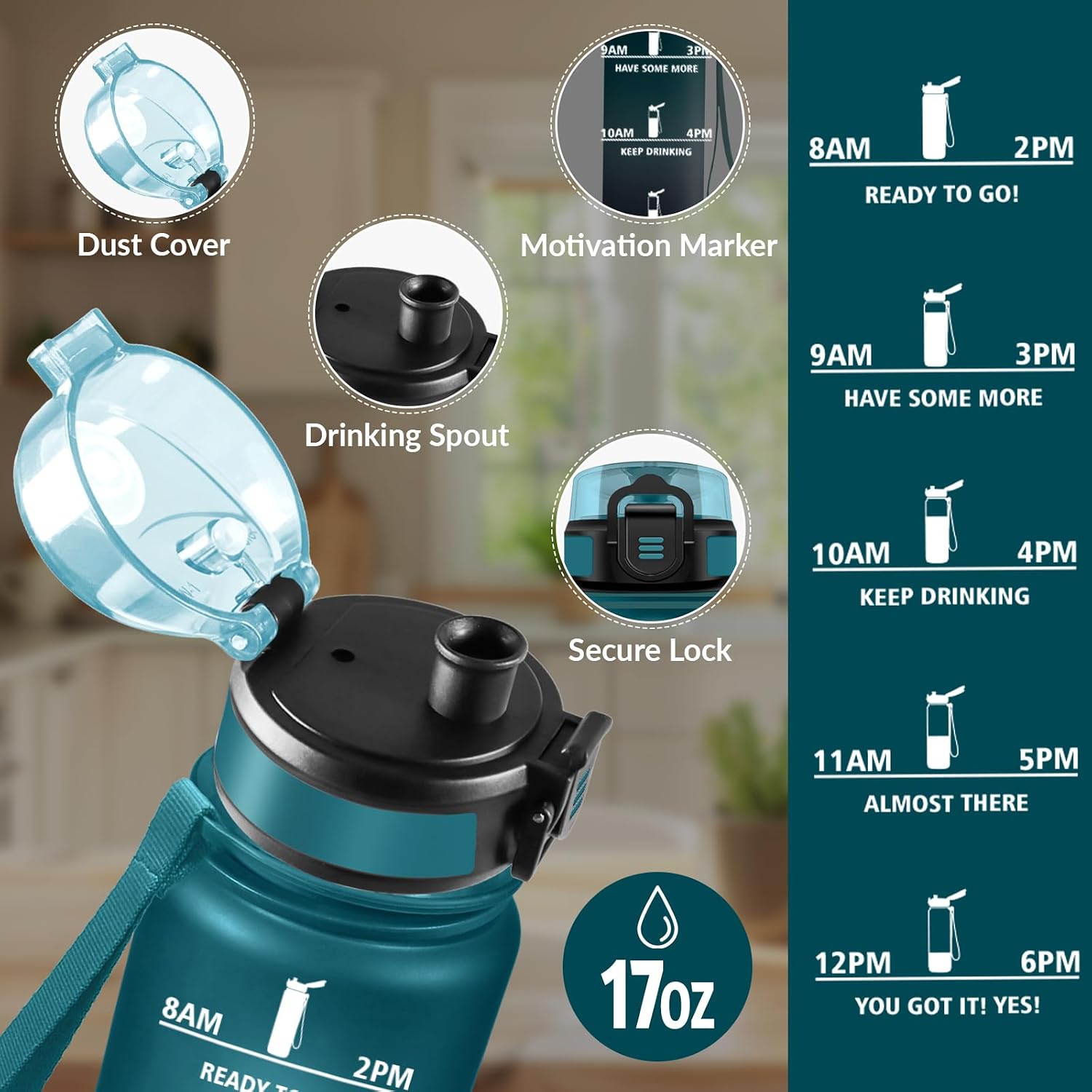 Detalle de HoneyHolly Gourde 500 ml pour sport 🥤