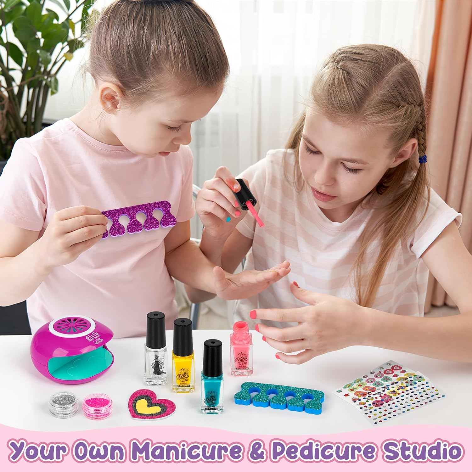 Detalle 1 de Dreamon Kids Foot Spa & Nail Kit with Bubbles, Music, and Nail Dryer
