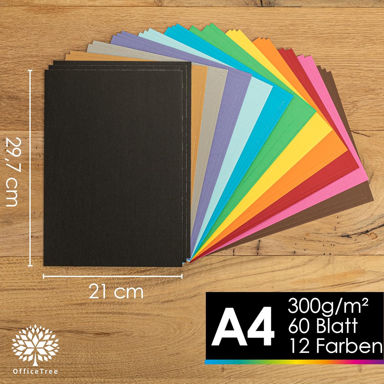 Thumbnail 1 de OfficeTree Bastelkarton A4 300 g 📄