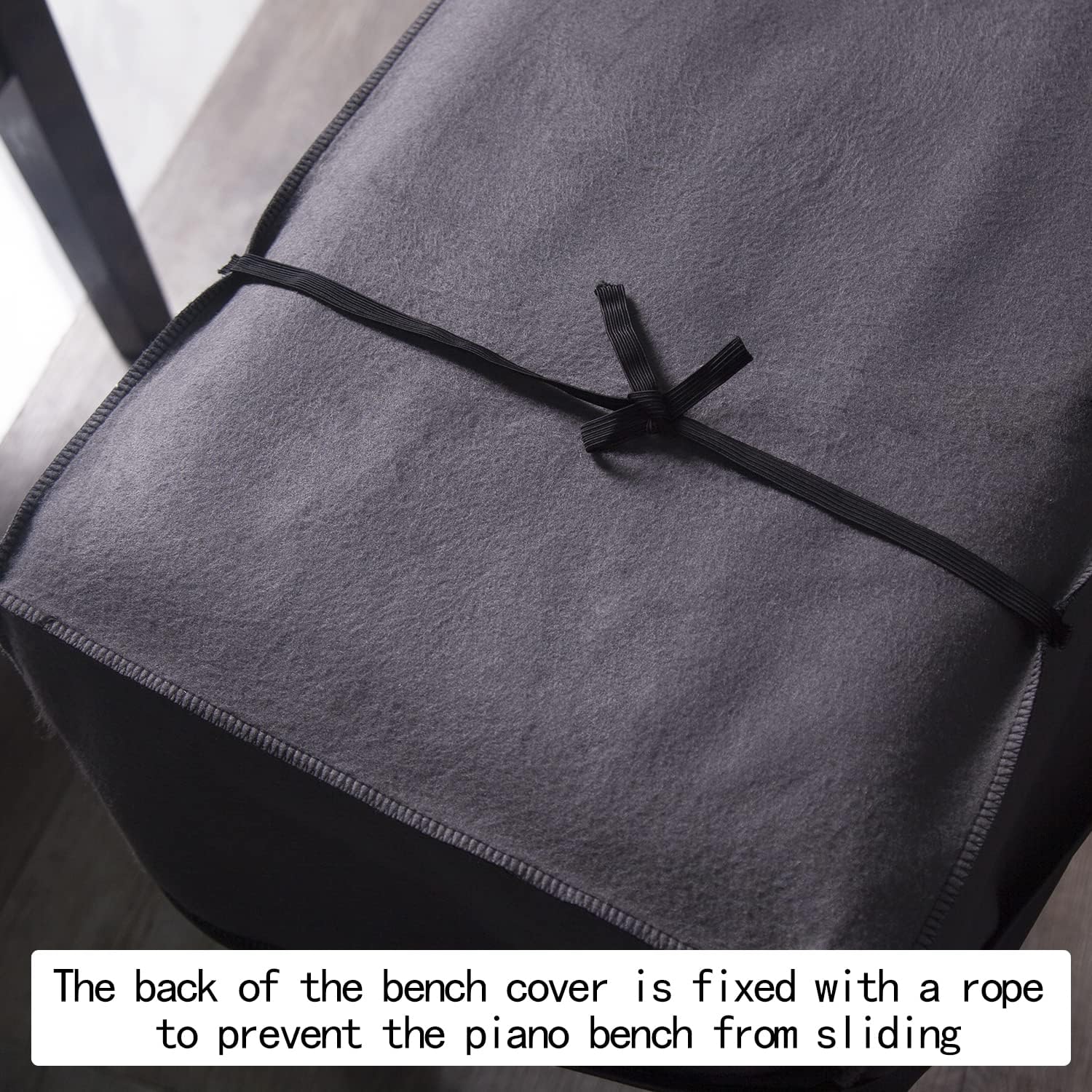 Detalle 2 de mooson MO-ST-COVER Adjustable Piano Bench Cover, Waterproof and Scratch-Resistant