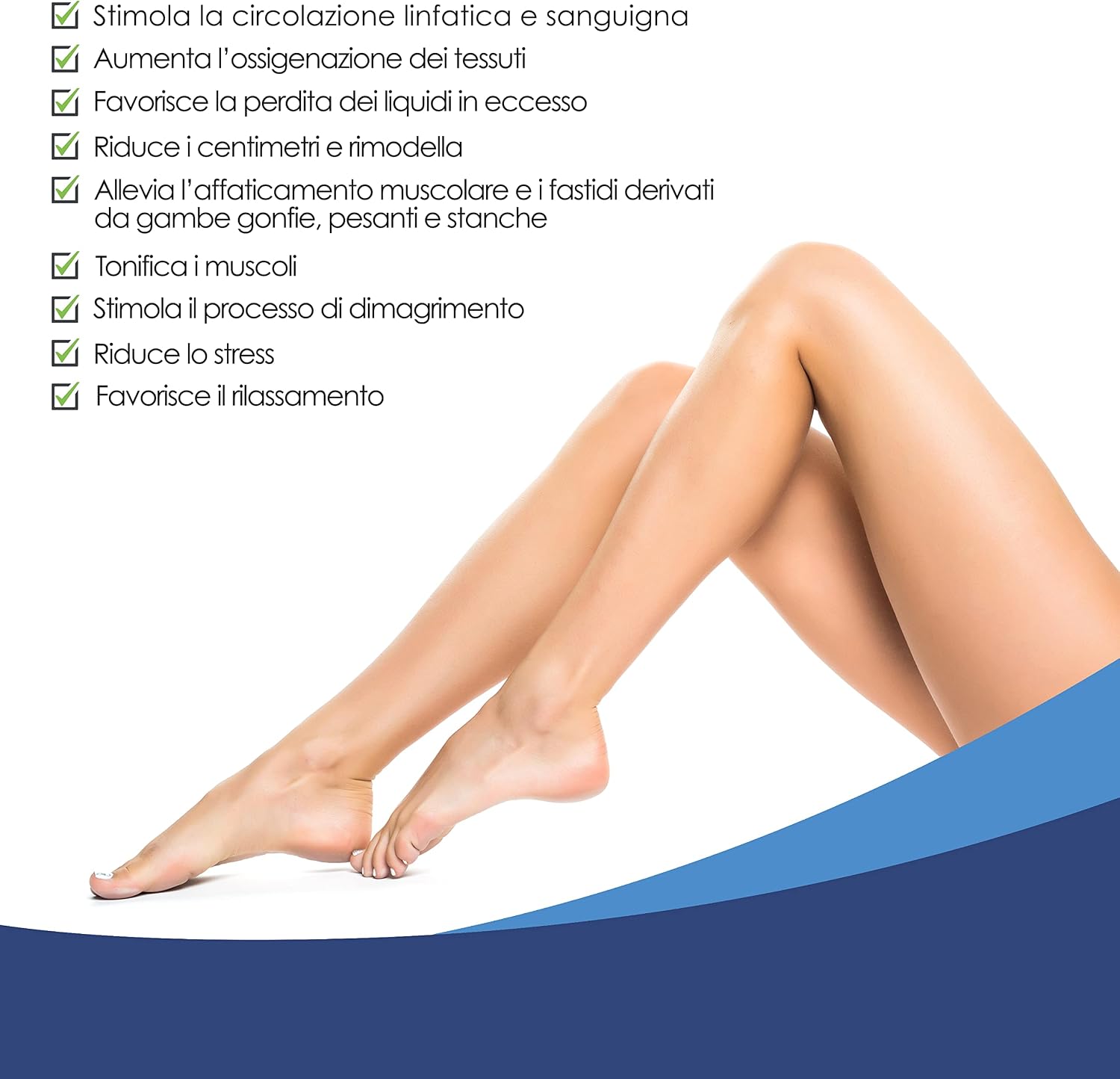 Detalle de Dinamicamed Premium 4.0: Pressoterapia Linfodrenante per Casa con 4 Camere d'Aria e Gambali XL