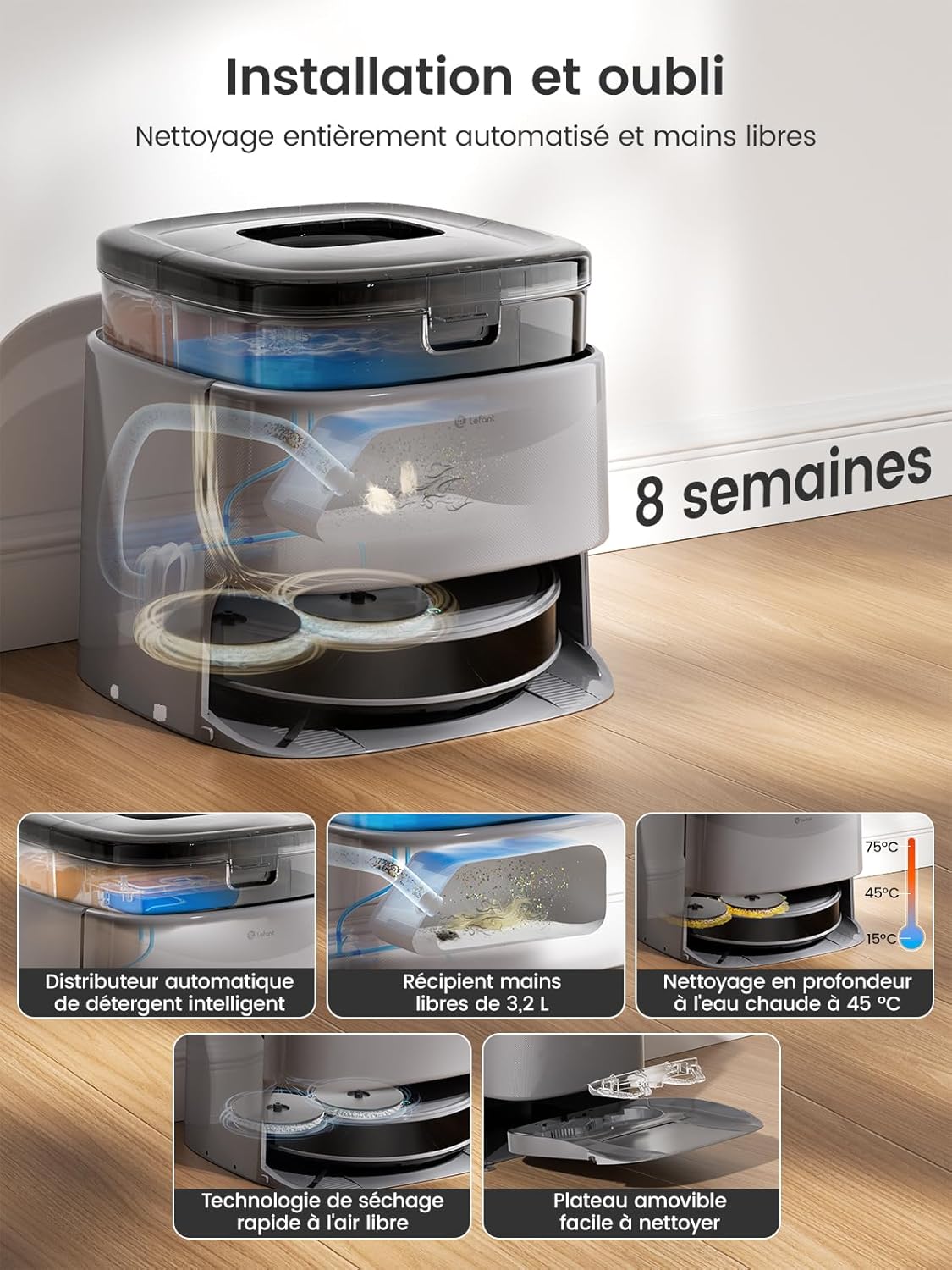 Thumbnail 2 de LEFANT M3 Max robot aspirateur laveur 20 000 Pa 🧹