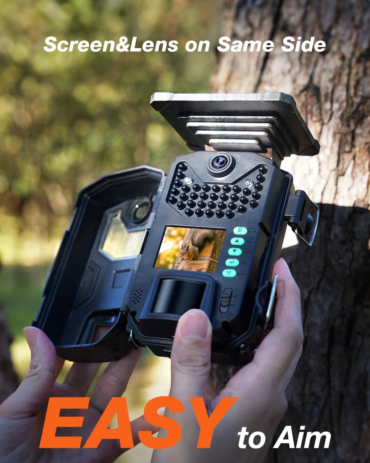 Detalle de iZEEKER iG220 wildcamera op zonne-energie met bewegingsdetectie en IP66