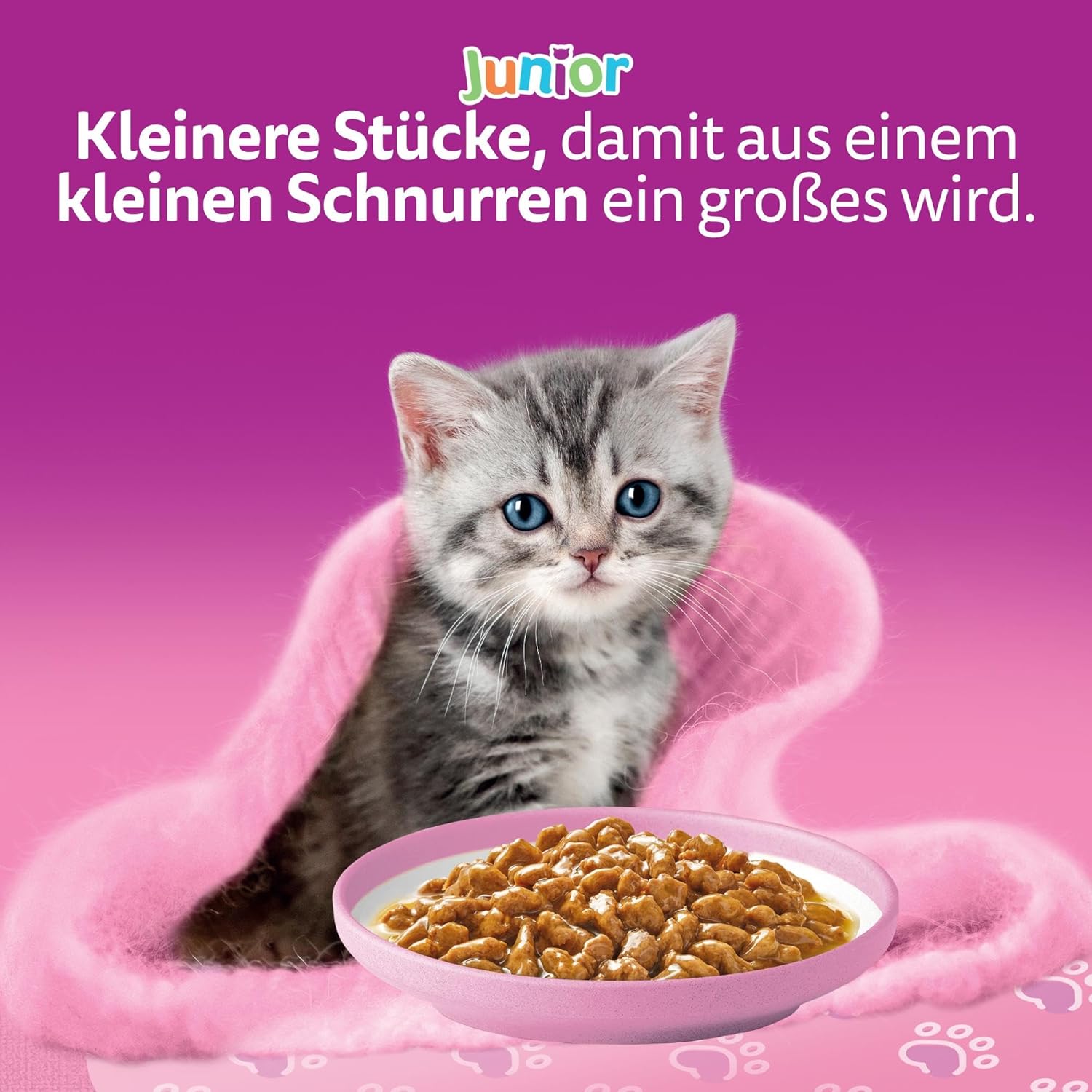 Thumbnail 6 de Whiskas Junior Katzennassfutter Klassische Auswahl in Sauce – 48 Portionsbeutel (12x85 g) für Kätzchen 2–12 Monate