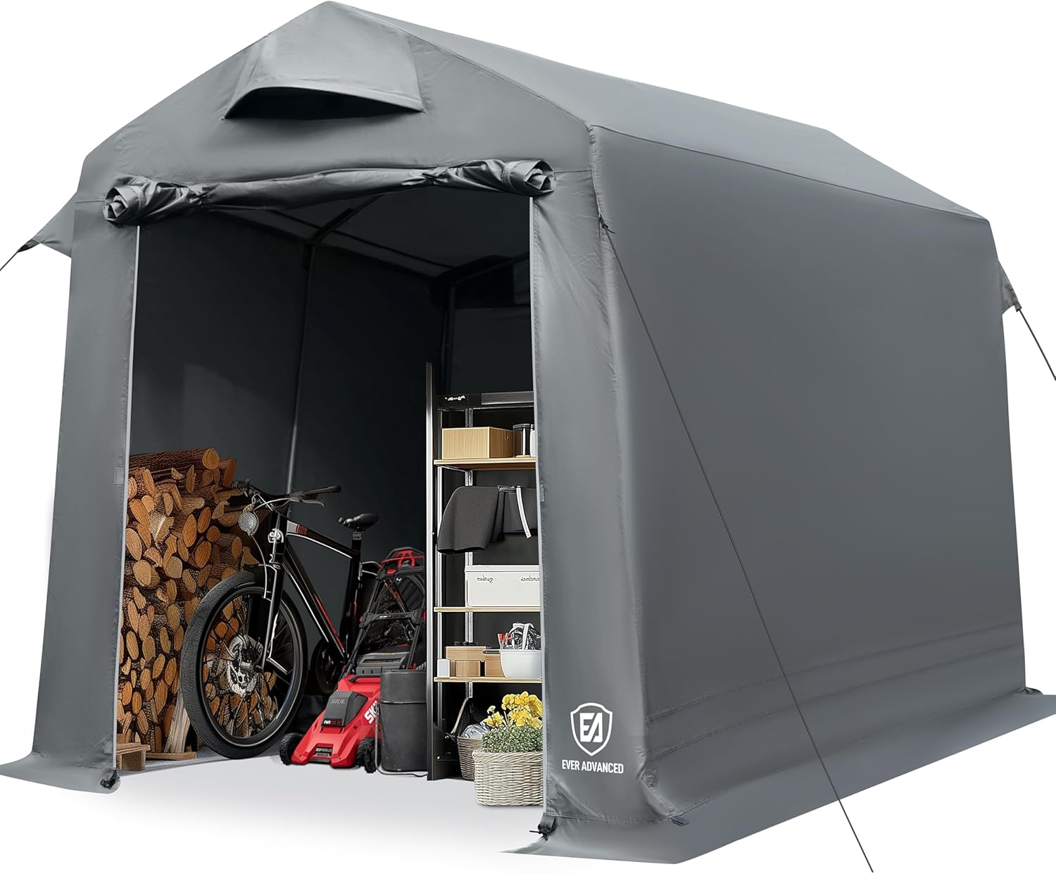 Ever Advanced Outdoor Shelter with Vents – 3000mm water-resistant foldable portable garage for bikes, motorcycles and garden storage