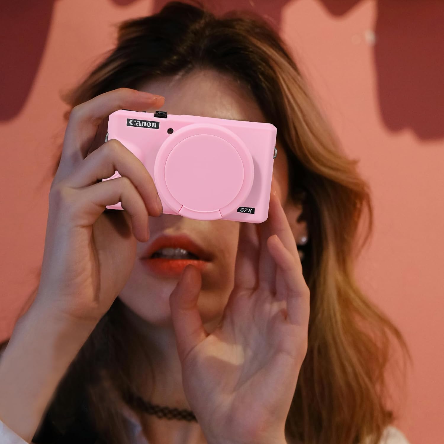 Thumbnail 6 de Canboc Fall für Canon PowerShot G7X Mark III Silikonhülle rosa