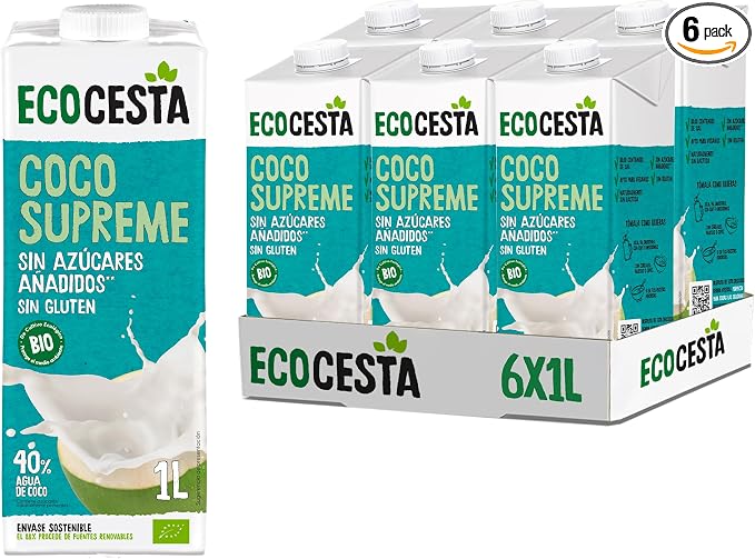 Ecocesta Pack 6 Bebida Vegetal de Coco Supreme 🥥
