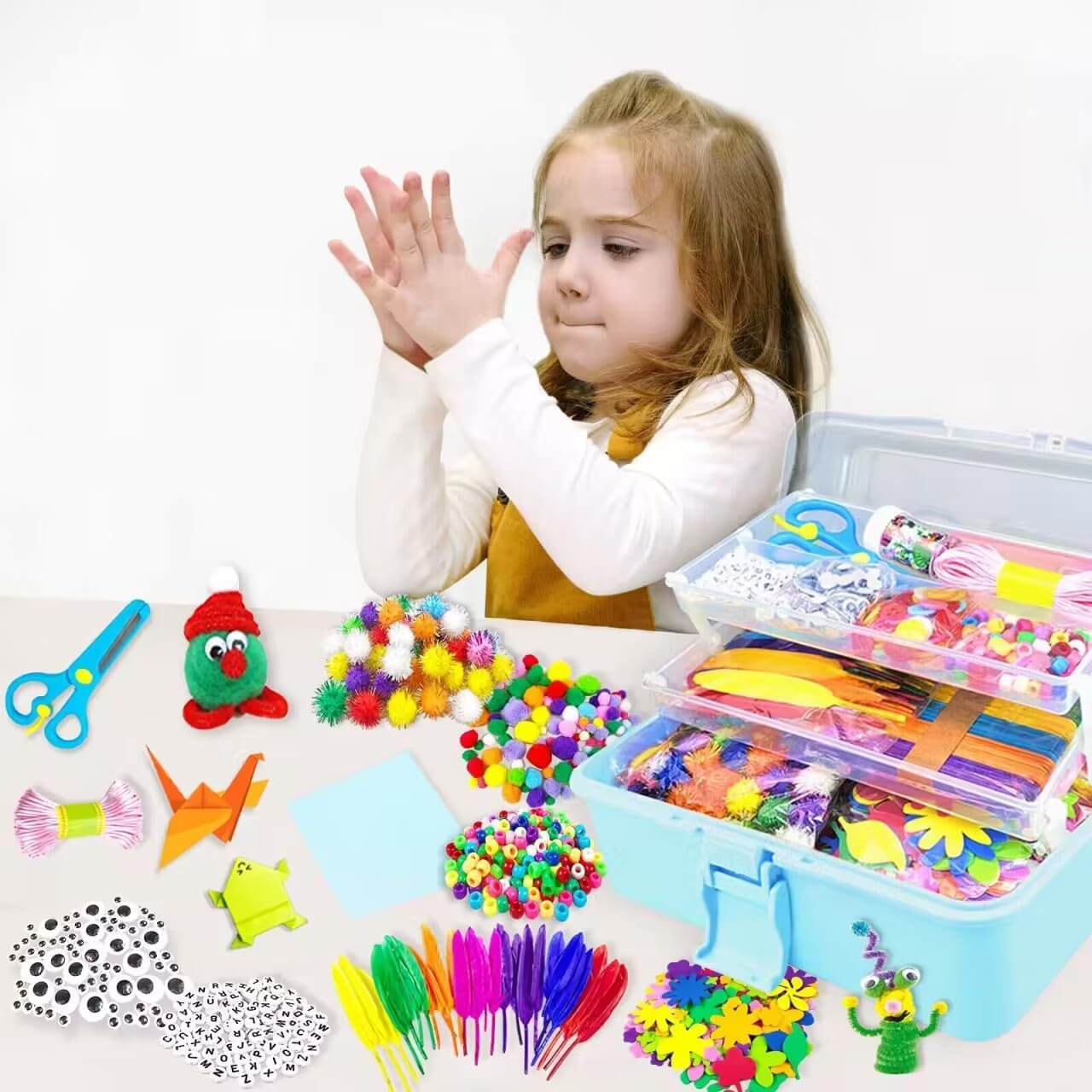 Thumbnail 5 de 3000Pcs Kids Craft Kit with Beads and Pipe Cleaners