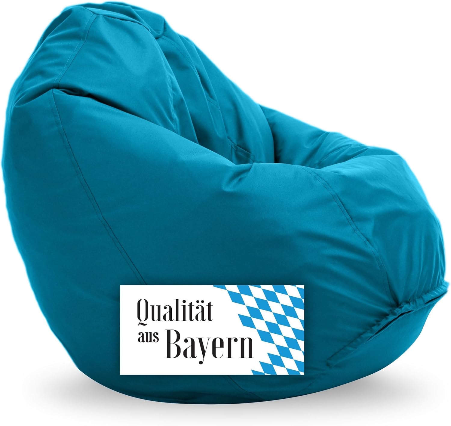 Bruni Sitzsack Classico M in Lichtblau – Sitzsack mit Innensack, abziehbarem Bezug und EPS-Perlen-Füllung