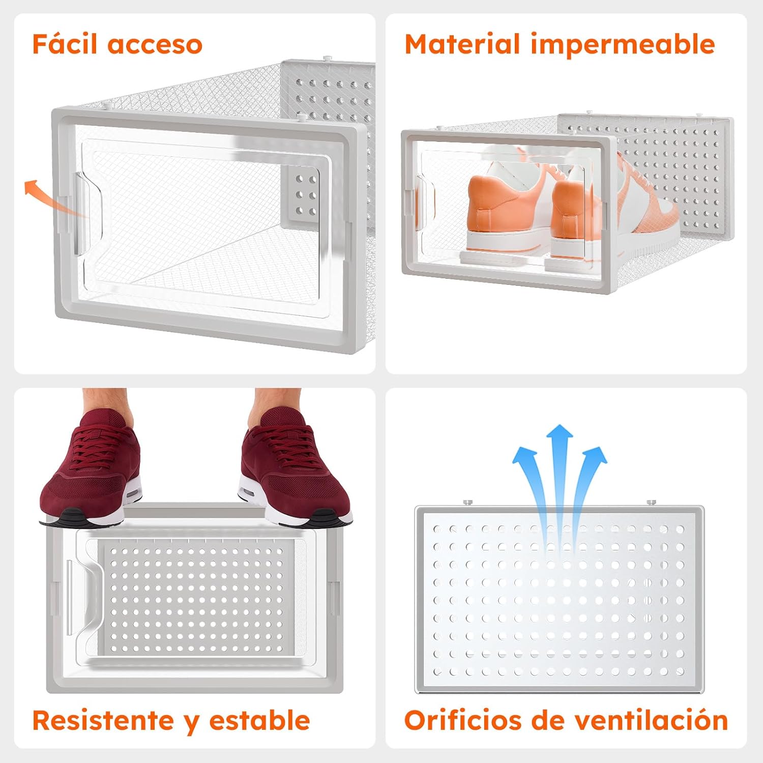Thumbnail 1 de CM HOME Cajas de Zapatos Transparentes Pack 12