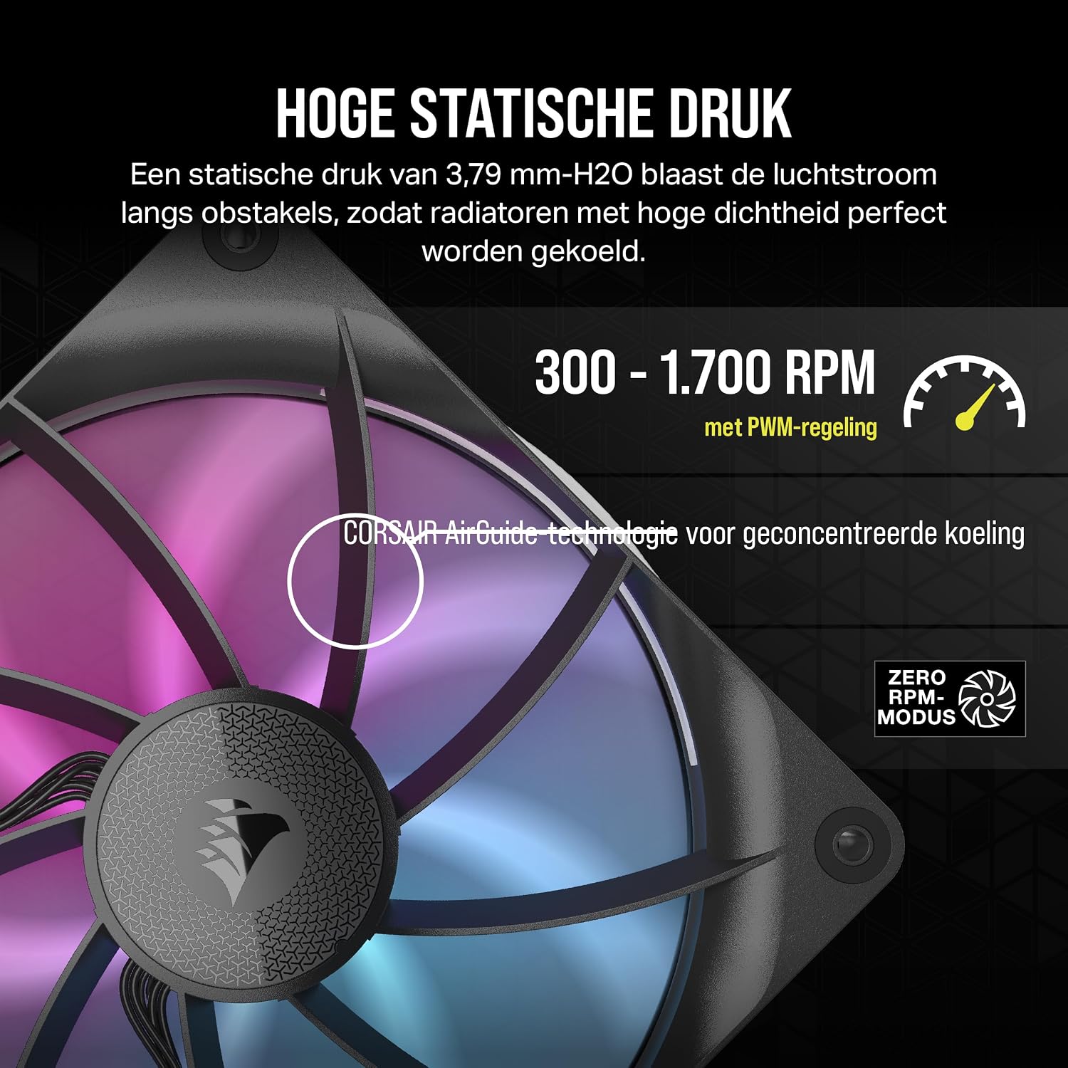 Detalle 1 de CORSAIR iCUE LINK RX140 RGB CO-9051019-WW 140mm PWM-ventilator