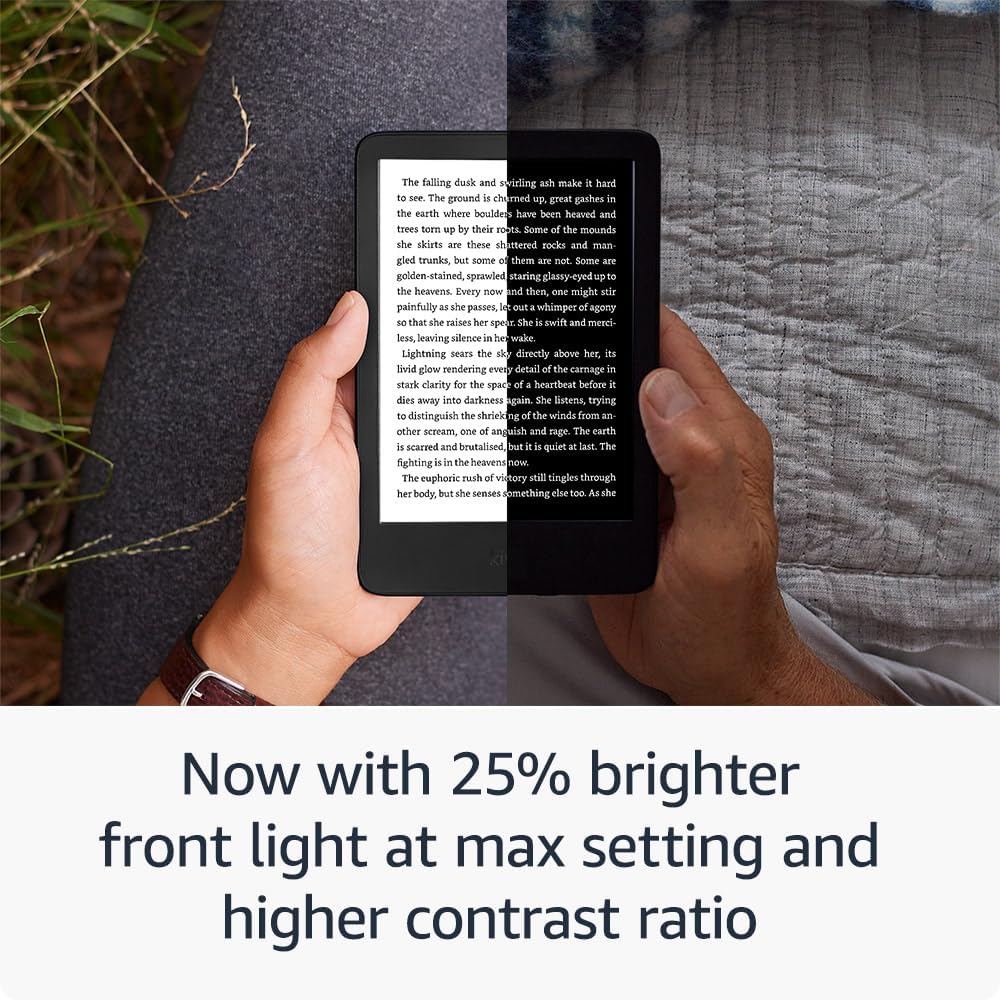 Detalle de Amazon Kindle (newest gen) Matcha – lightest compact e-reader with glare-free 6-inch display, 16 GB storage (with Ads)