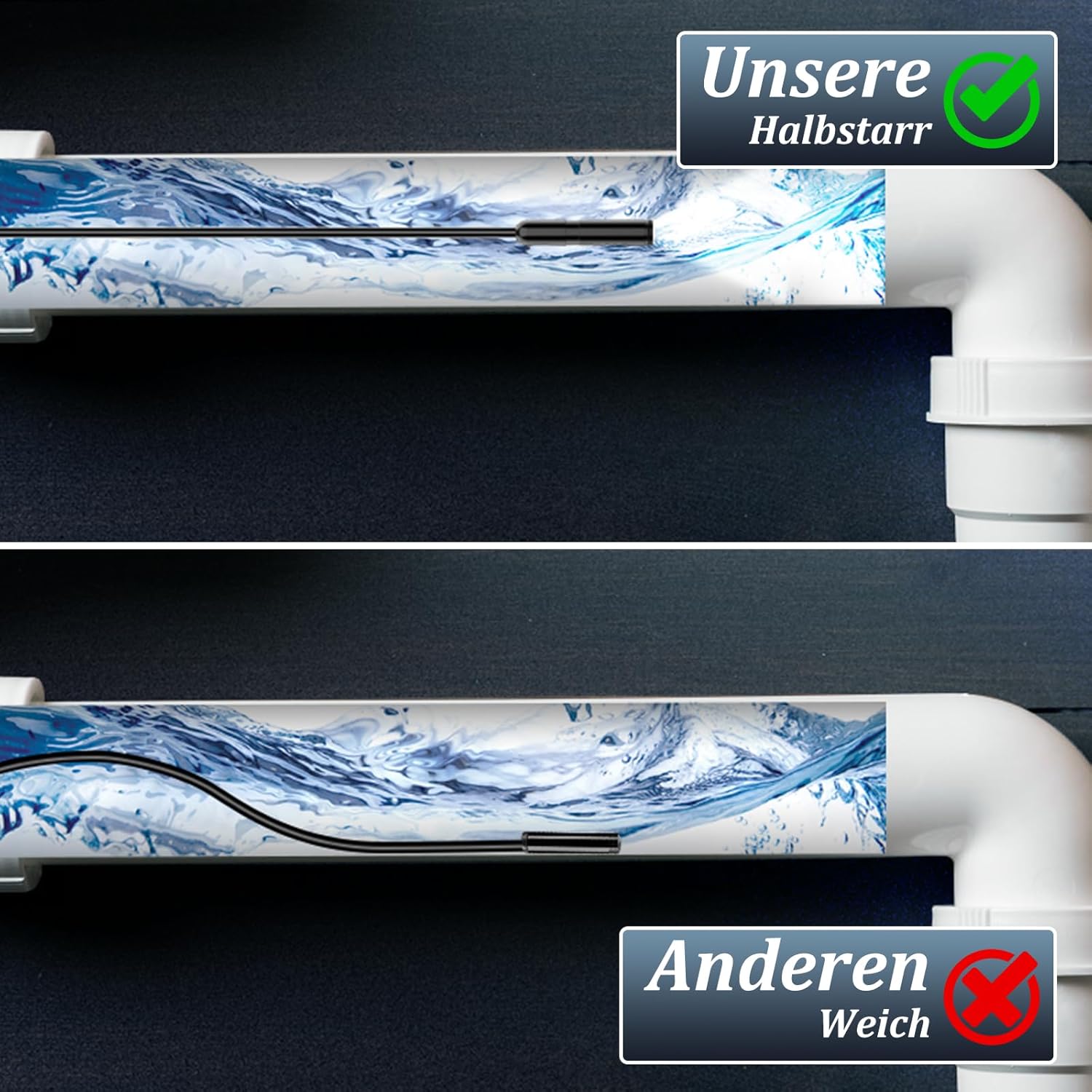 Detalle de Endoskopkamera mit Licht 1920P HD-Rohrkamera 10m Kabel