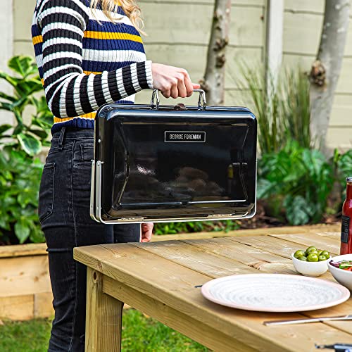 Thumbnail 7 de George Foreman Portable Charcoal BBQ GFPTBBQ1005B: On-The-Go Grilling for 2–3 People