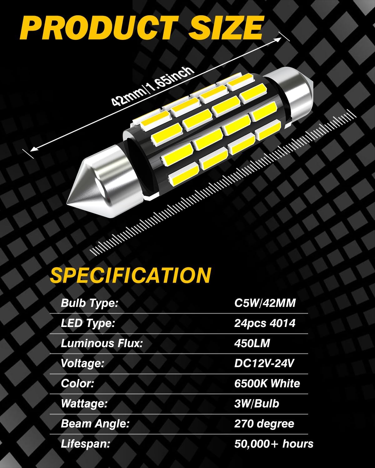Thumbnail 5 de ANTEMOON 41mm Festoon C5W 6500K LED
