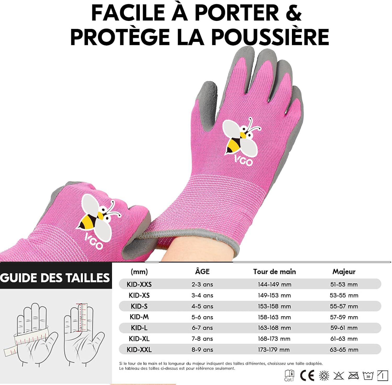 Thumbnail 5 de Vgo RB6013-KID gants de jardinage enfants 7–9 ans
