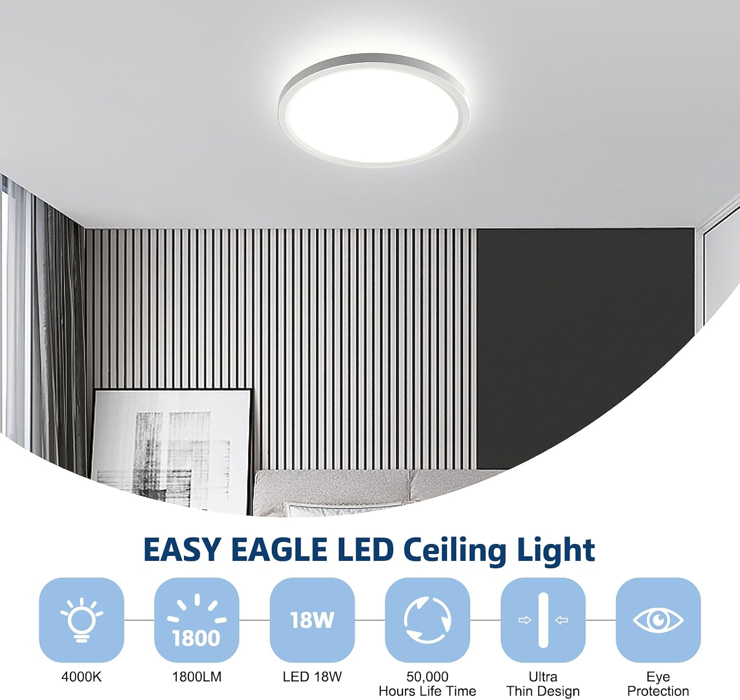 Thumbnail 2 de EASY EAGLE Plafoniera LED 18W 22 cm 4000K
