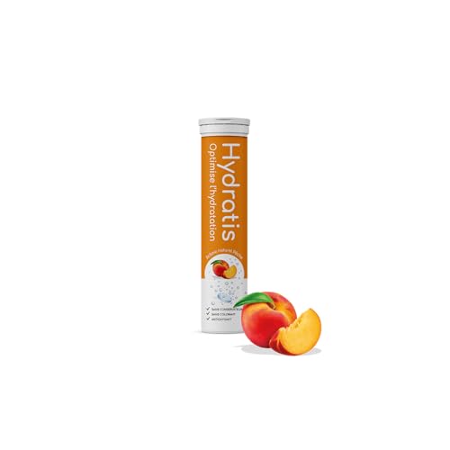 Detalle de HYDRATIS Pastilles Effervescentes Pêche – 20 pastilles