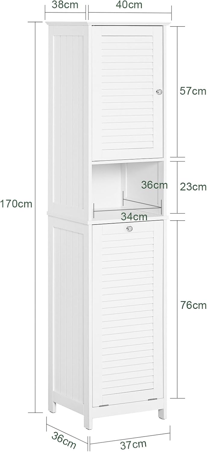 Detalle de SoBuy BZR124-W colonne 40x170 cm blanc
