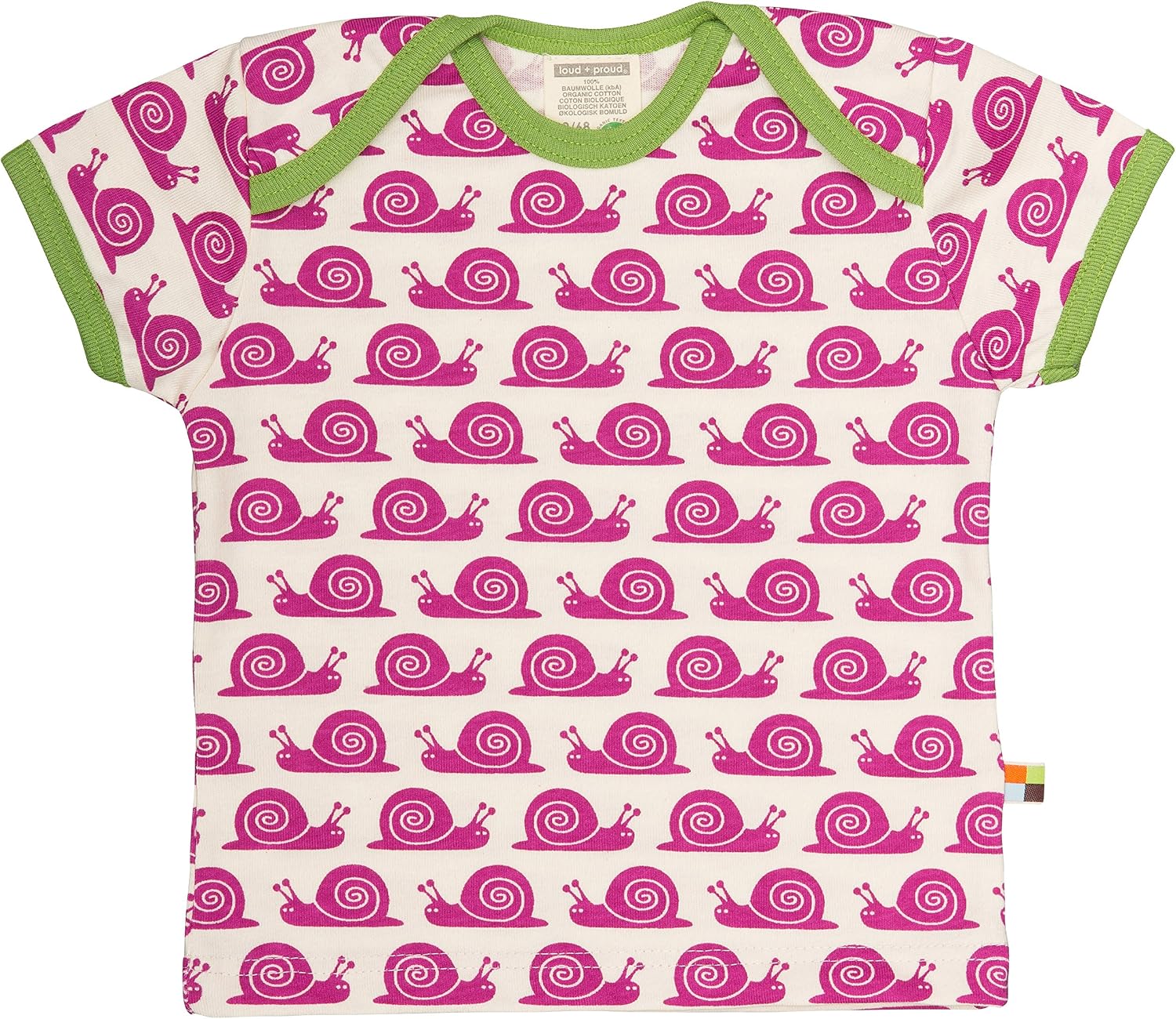 Detalle de loud + proud Unisex Baby T-Shirt 204 – 100% Baumwolle, SHIRT