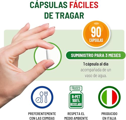 Detalle 2 de Equilibra Biotina Complex integratore per capelli e unghie 90 capsule 💊
