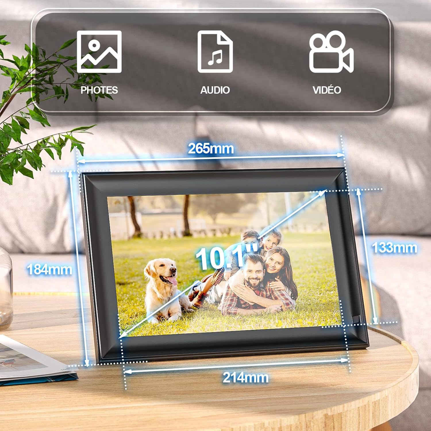 Thumbnail 3 de OBVHNUA 10,1" Cadre Photo Numérique 1280 x 800
