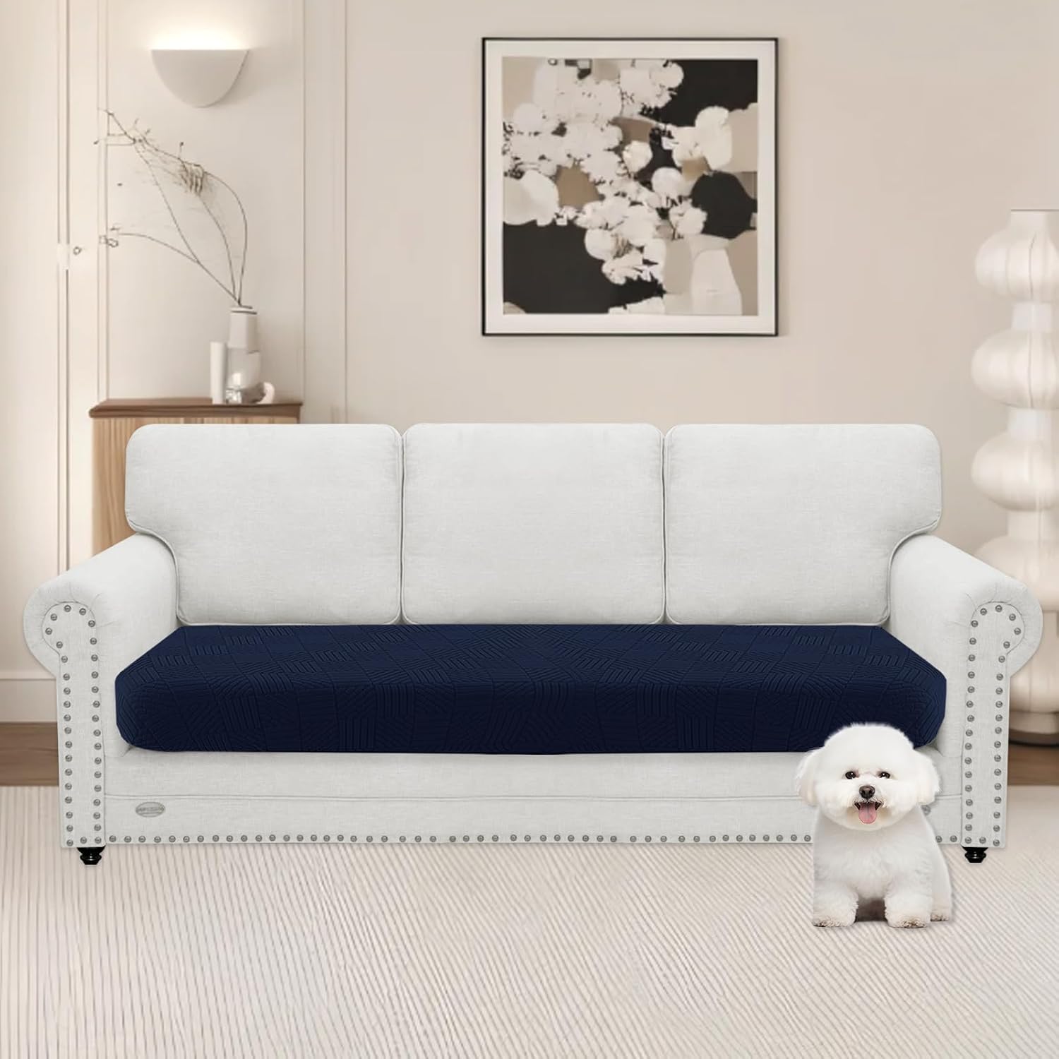 Detalle 1 de Ystyle Funda Asiento 3 Asientos Azul Oscuro 🛋