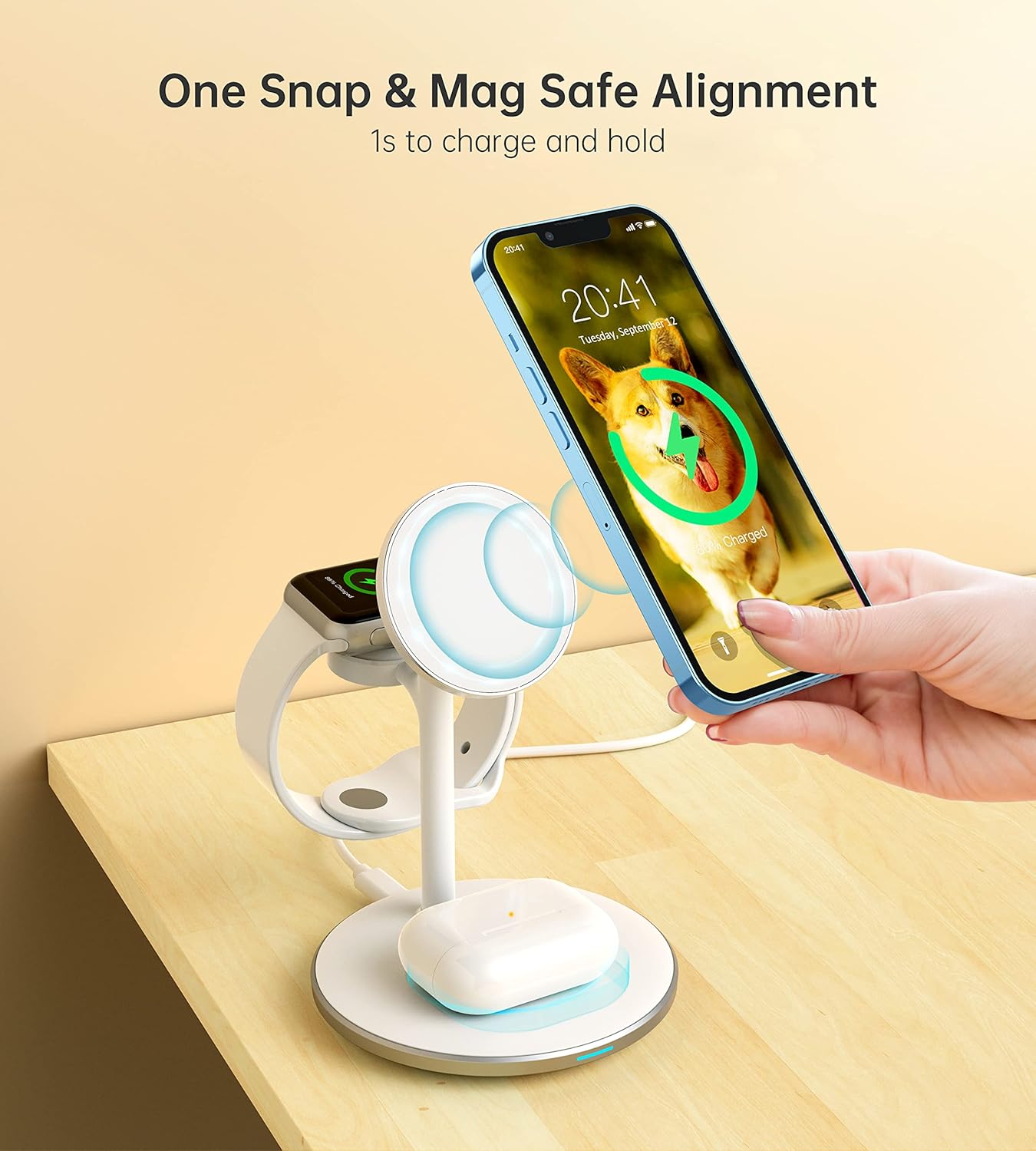 Detalle 2 de XooFly 3 in 1 Wireless Charging Station 15W