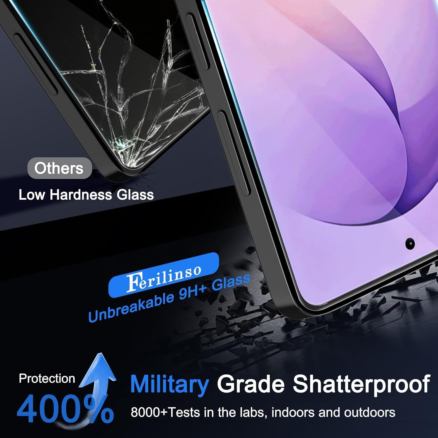 Thumbnail 2 de Ferilinso Auto Dust Install Screen Protector 3 Pack