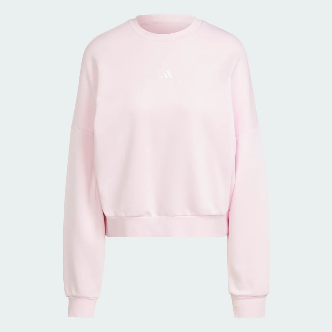Detalle 2 de Sudadera Essentials Small Logo Feelcozy de Adidas – rosa