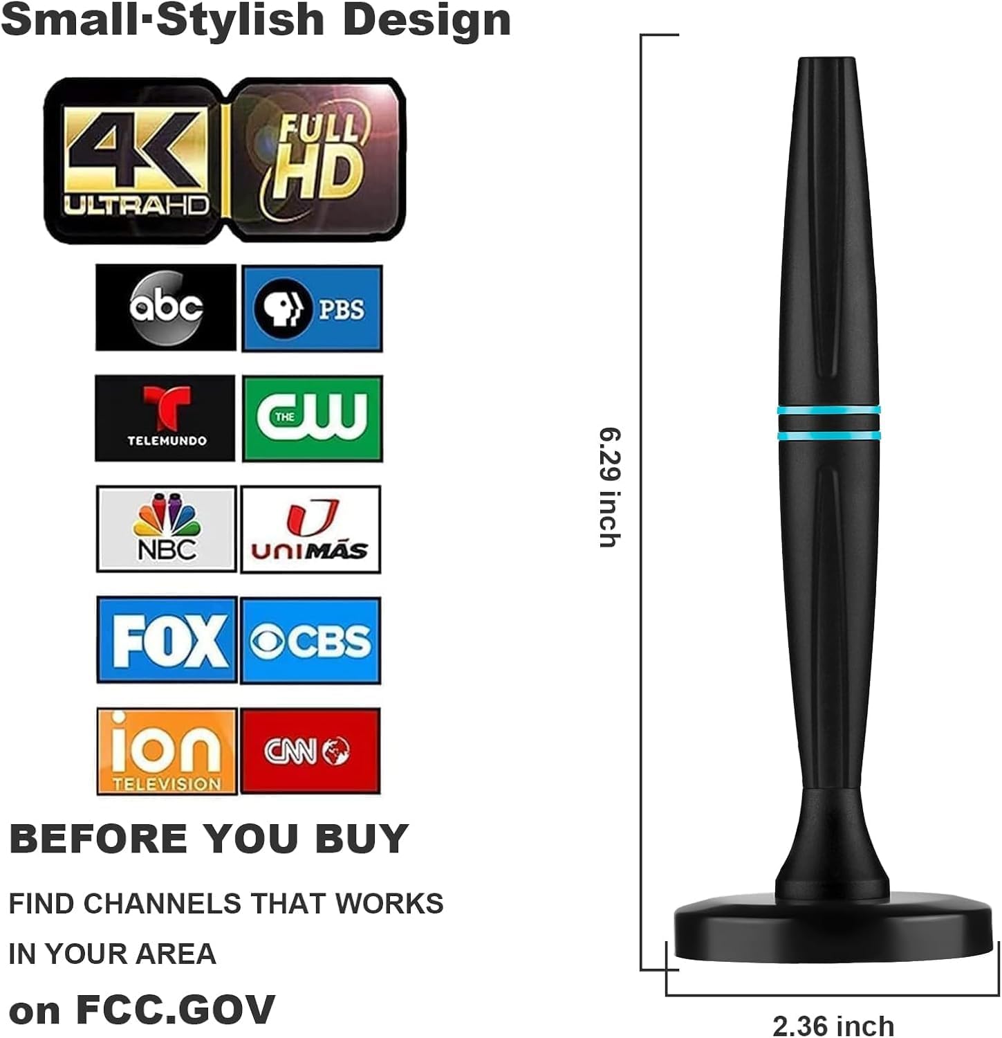 Thumbnail 3 de Lyrwihn TV Antenna Indoor 18ft cable