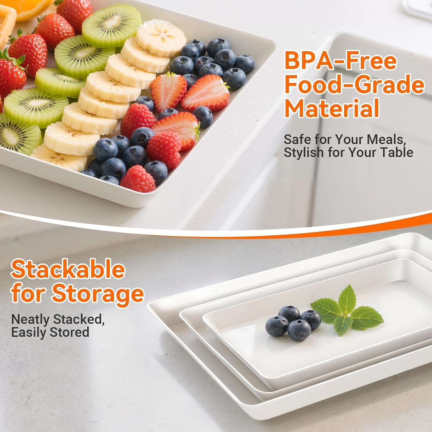 Detalle de SmartTrends Serving Tray Set, 6-Pack