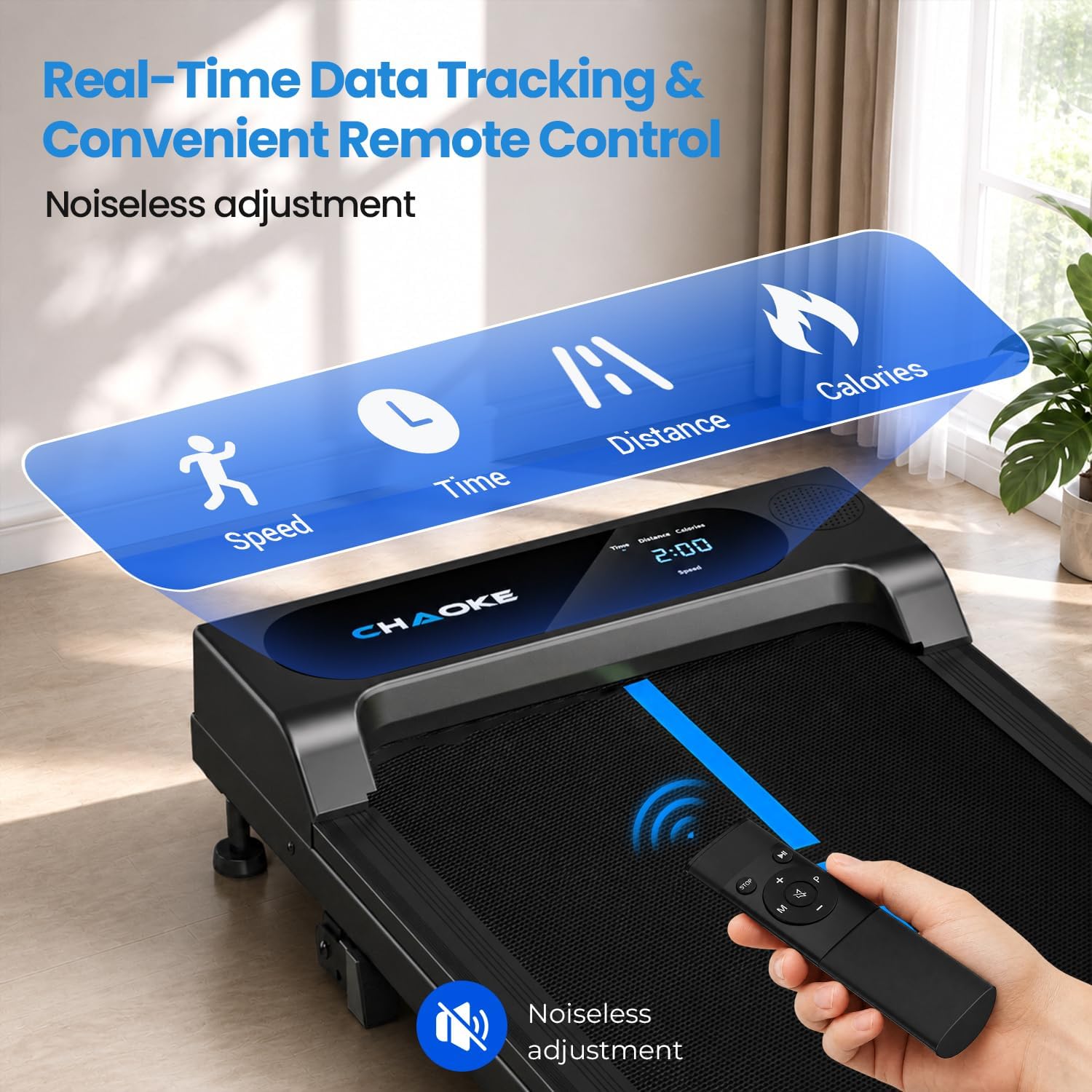 Thumbnail 5 de CHAOKE Walking Pad Treadmill, 10% Incline, 6.2 MPH, App, 12 HIIT Programs