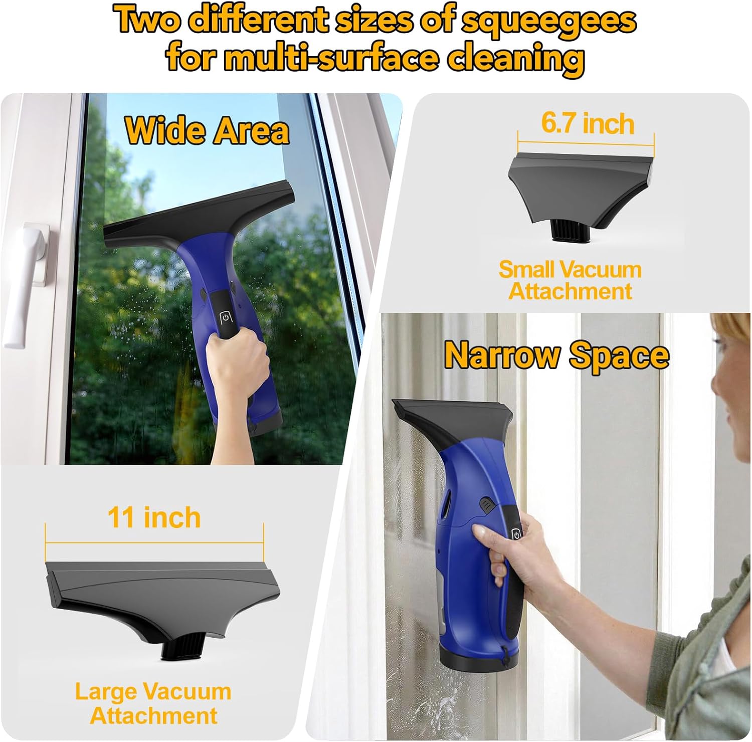 Thumbnail 3 de Eave Window Vac Kit: Upgraded Cordless Window Vacuum with 17cm & 28cm Nozzles