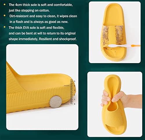 Detalle 2 de QJJQ Badeschuhe Herren Damen Cozislides – Wolke Slippers Gelb 44-45 EU