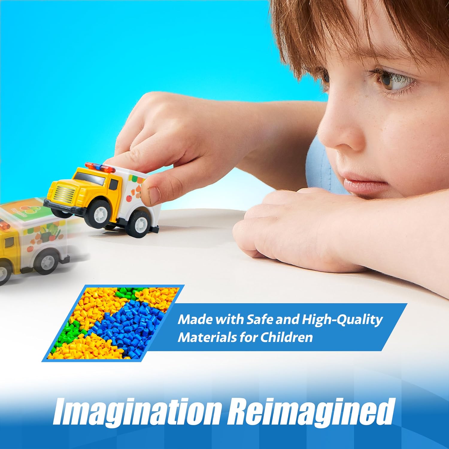 Thumbnail 6 de JOYIN 18-piece pull back city cars & trucks set for toddlers (friction powered die-cast style)