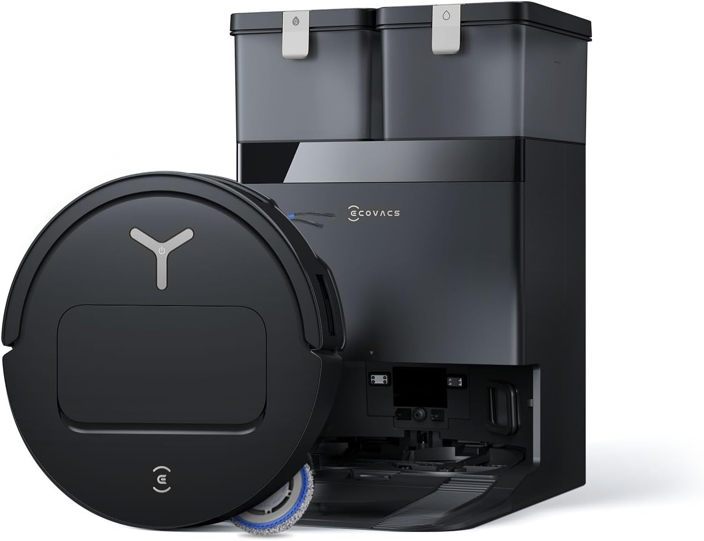 Detalle de ECOVACS Deebot T50 Omni Gen3: robot lavapavimenti con ZeroTangle 3.0 e stazione All-in-One