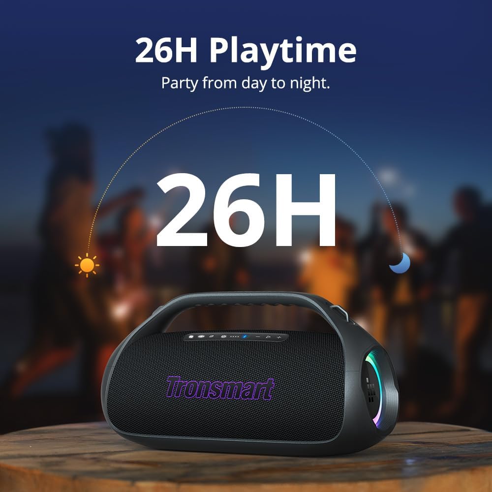 Detalle de Tronsmart Bang 2: Altoparlante Bluetooth 90 W con illuminazione RGB, autonomia 26 h e design portatile per outdoor