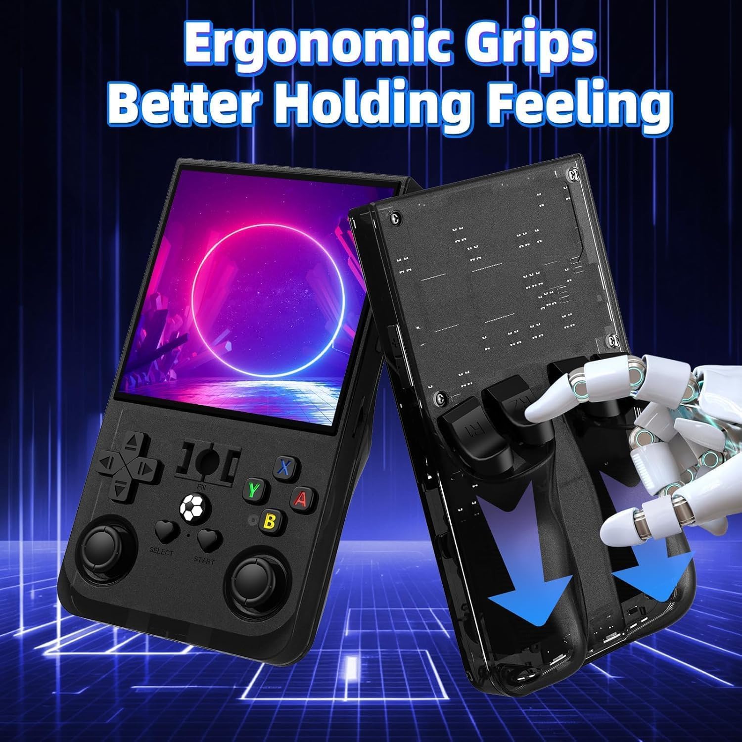 Thumbnail 5 de R36MAX Retro Handheld Game Console (R36 Max) with 4.0-Inch IPS Screen, 64GB Storage, 4000mAh Battery, Ink Black