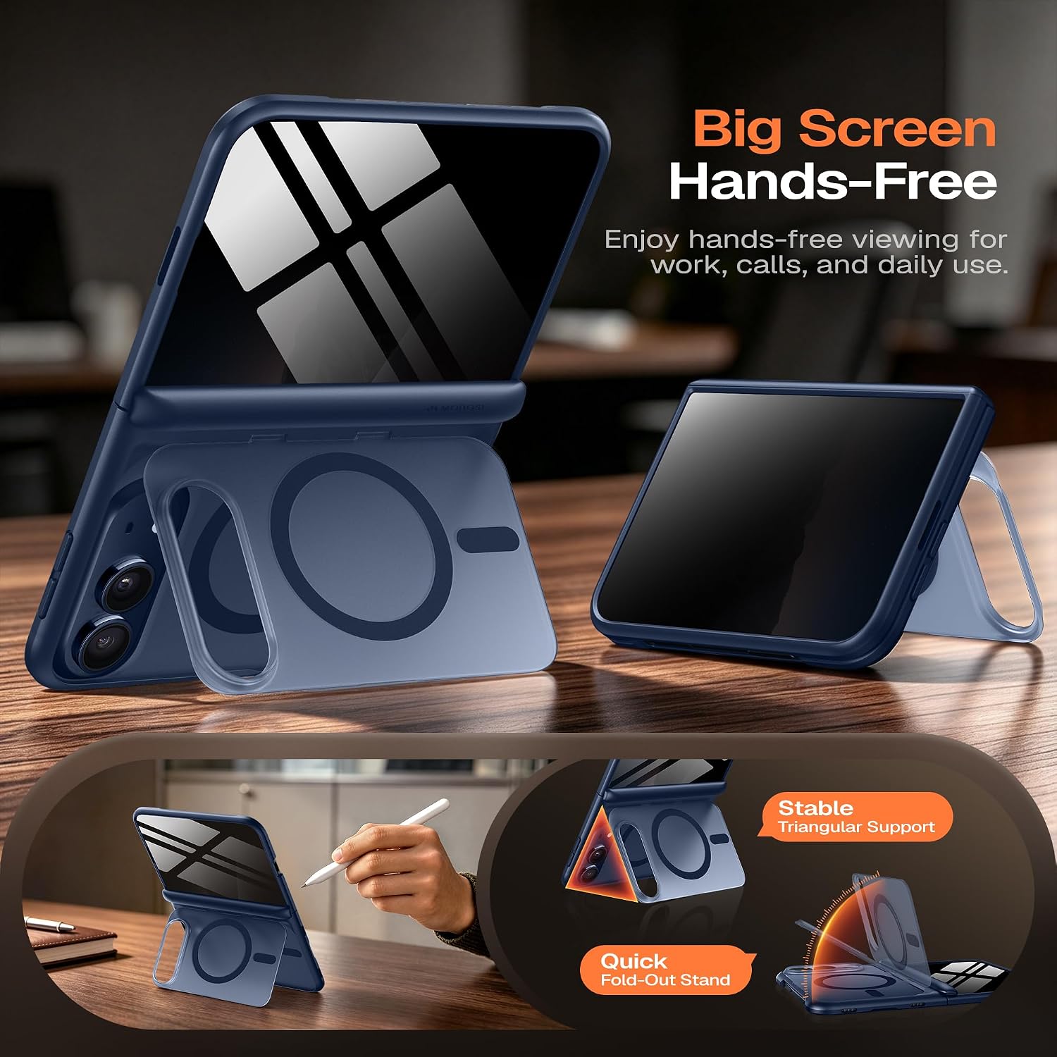Detalle 2 de MOBOSI iPhone Duo Case with MagSafe, Kickstand and Privacy Screen Protector