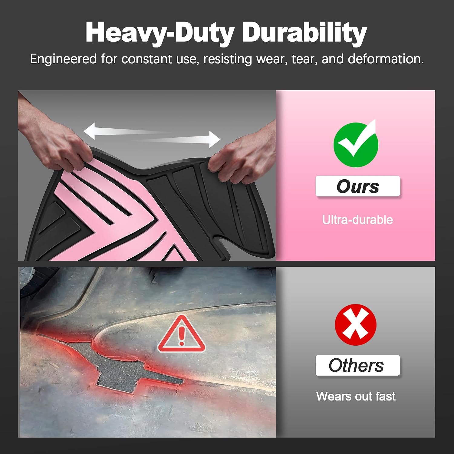 Thumbnail 6 de Floor Mats Fit for Honda Civic 2016-2021 (Sedan/Hatchback) & 2016-2020 Coupe, All Weather Custom Fit Anti-Slip Car Mats