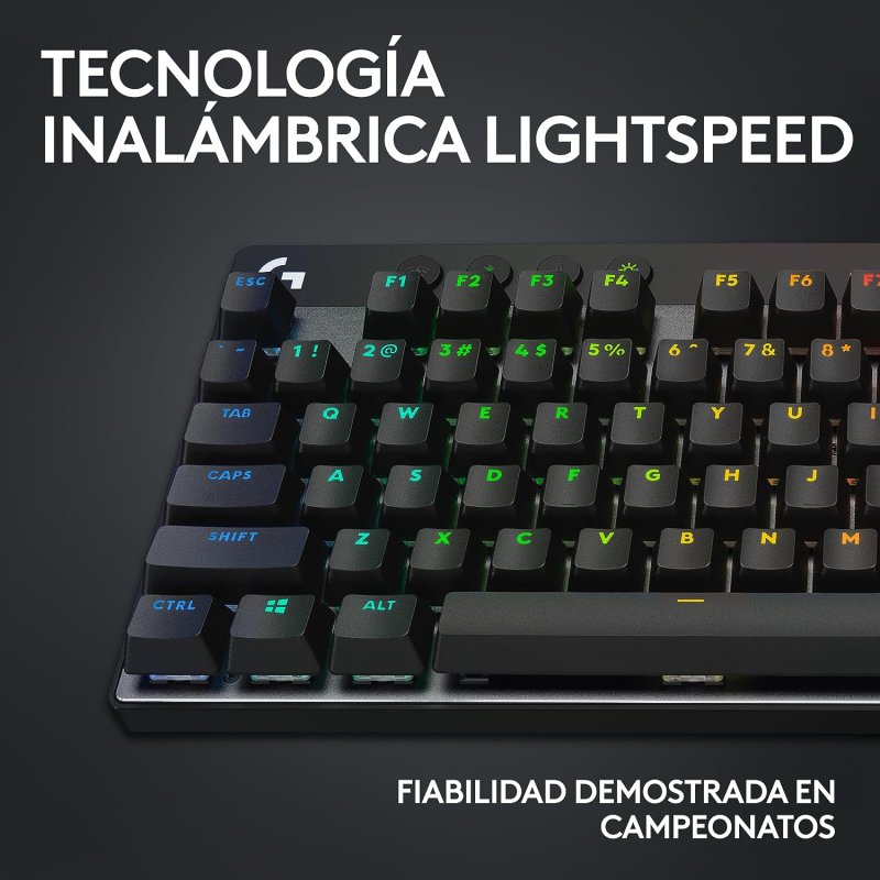 Detalle 2 de Logitech G Pro X TKL Lightspeed: Teclado inalámbrico gaming compacto con GX Brown