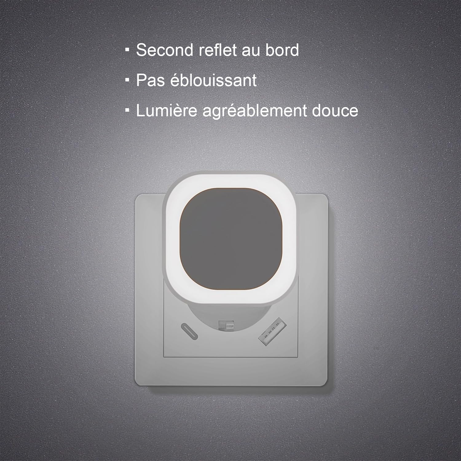 Thumbnail 4 de YUNLEX 2 Pcs Veilleuse LED automatique avec capteur crépusculaire et 3 niveaux de luminosité (blanc)